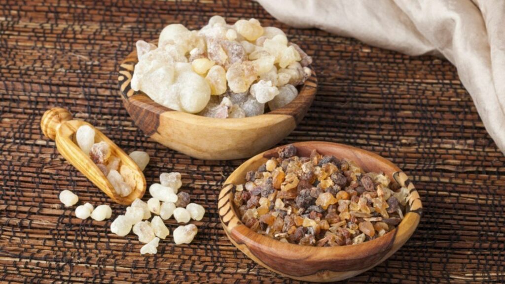 frankincense and myrrh resins